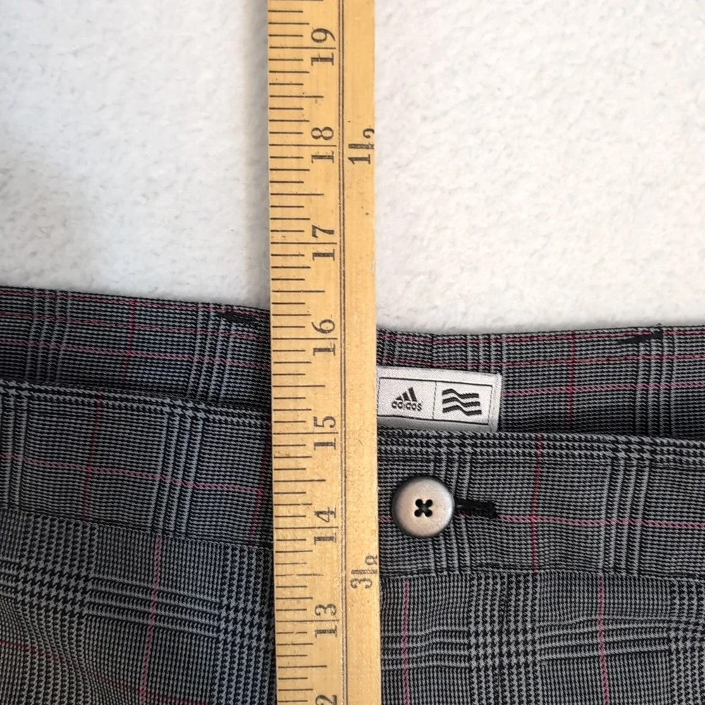 Adidas Men's Climalite Gray Houndstooth Plaid Golf Shorts Size 40x10 Lightweight